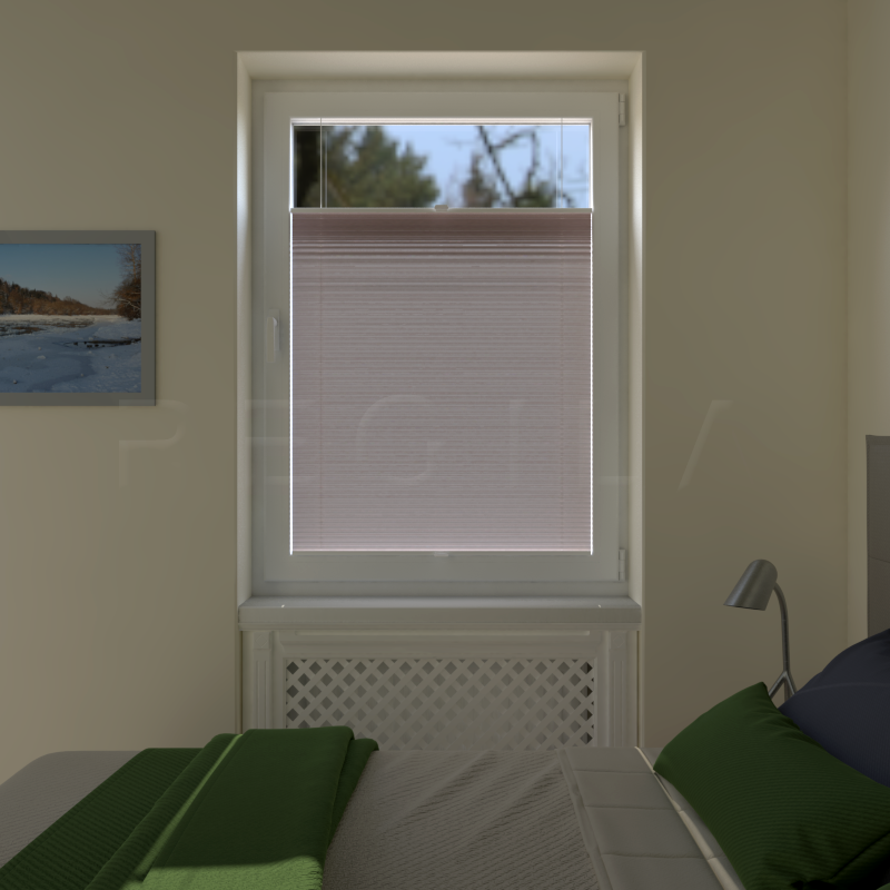 Plisuotos žaliuzės,  vienspalvis, Ruda