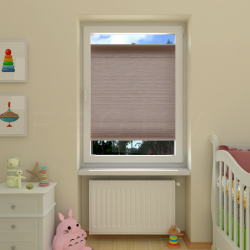 Plisuotos žaliuzės,  vienspalvis, Ruda