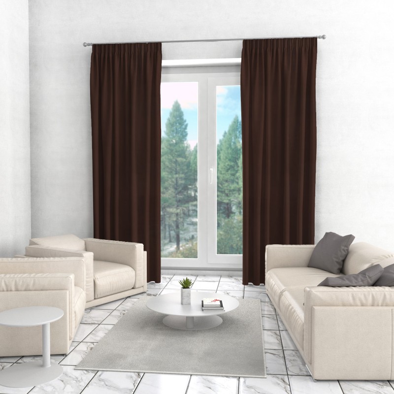 Naktinės užuolaidos, rudo atspalvio 