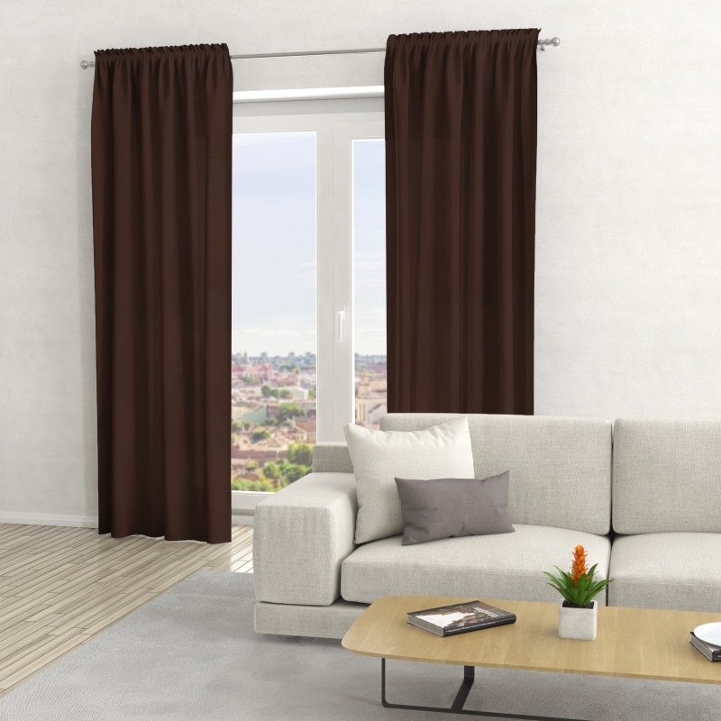 Naktinės užuolaidos, rudo atspalvio 