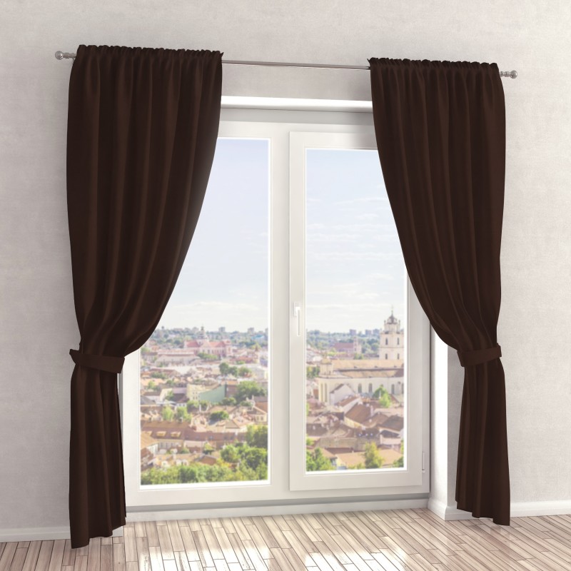 Naktinės užuolaidos, rudo atspalvio 