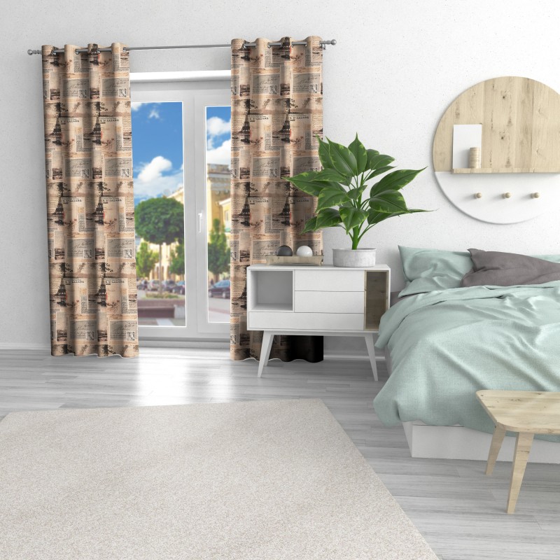 Naktinės užuolaidos, rudo atspalvio 