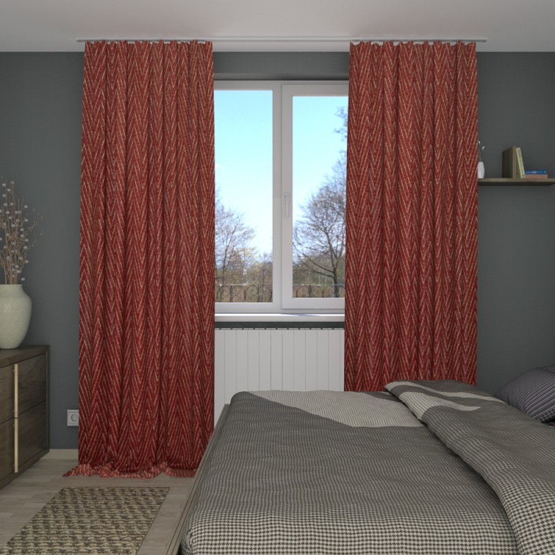 Naktinės užuolaidos, raudono atspalvio 