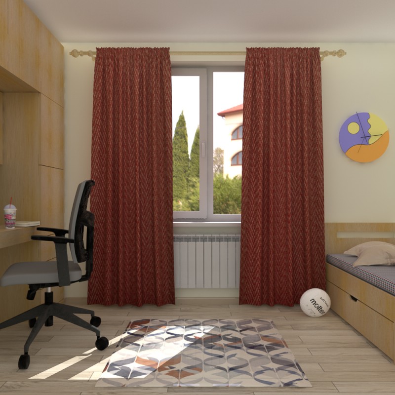 Naktinės užuolaidos, raudono atspalvio 