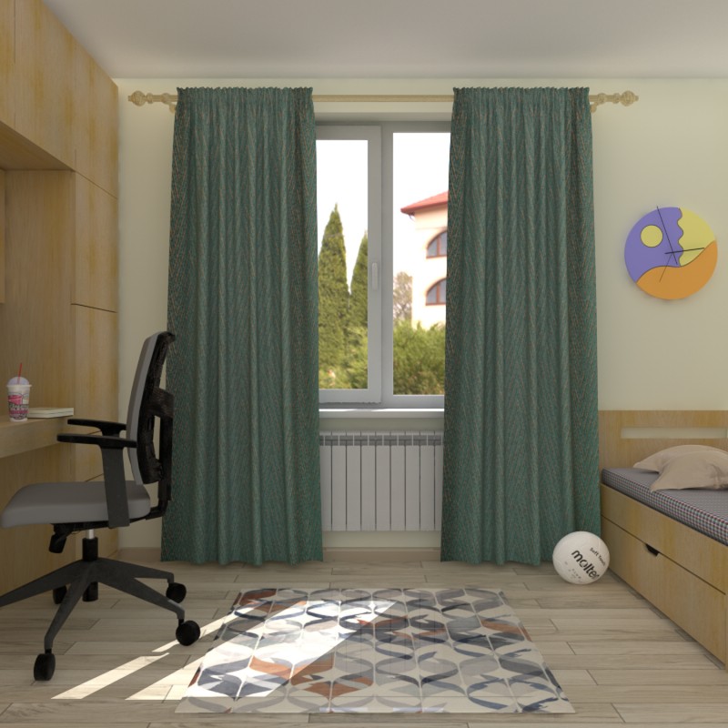 Naktinės užuolaidos,  Žydro atspalvio 