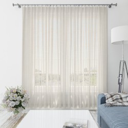 PURO, kreminės spalvos dieninės užuolaidos