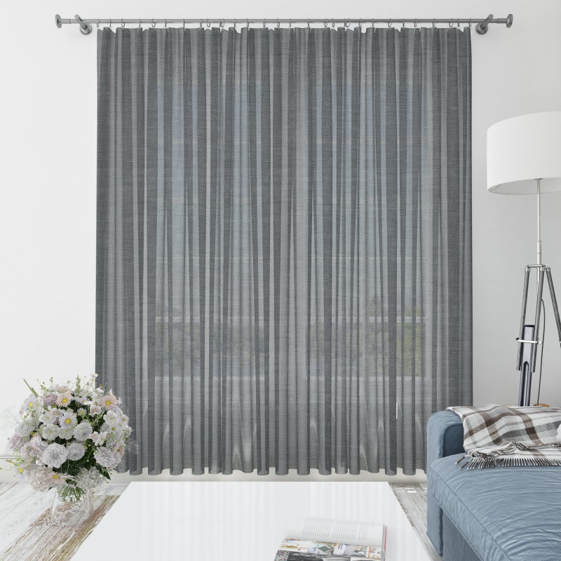 PURO, tamsiai pilkos spalvos dieninės užuolaidos