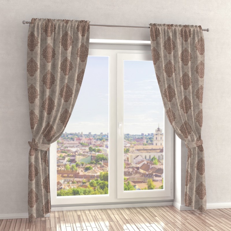 Naktinės užuolaidos, rudo atspalvio 