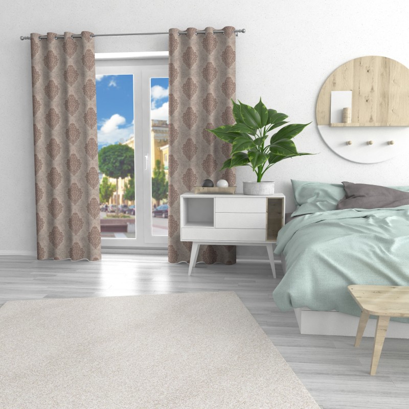 Naktinės užuolaidos, rudo atspalvio 