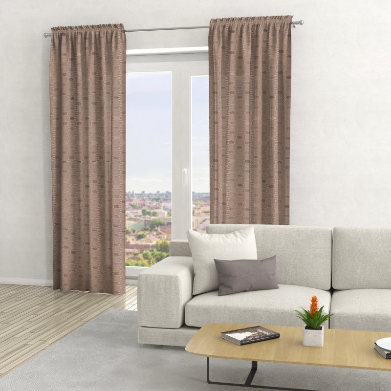 Naktinės užuolaidos, rudo atspalvio 