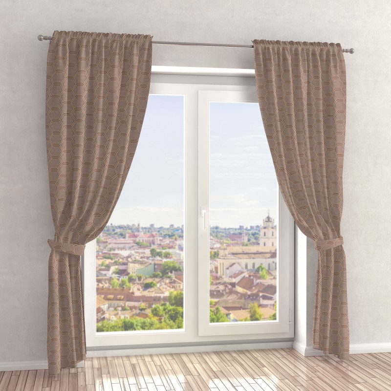 Naktinės užuolaidos, rudo atspalvio 