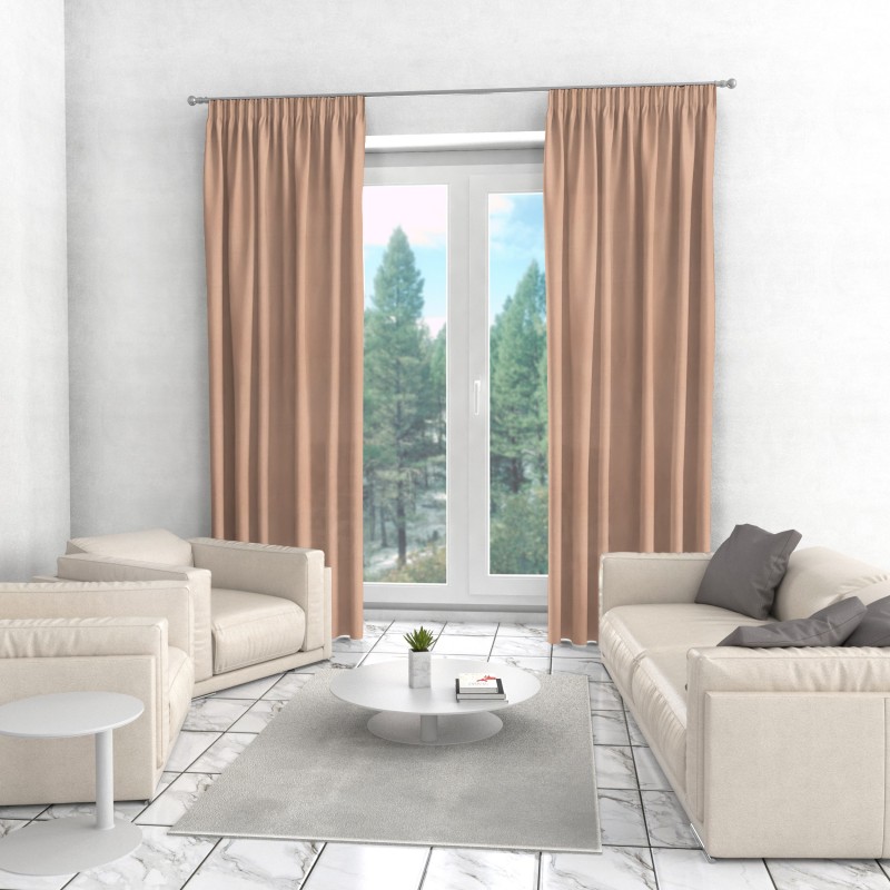 Naktinės užuolaidos, rudo atspalvio 