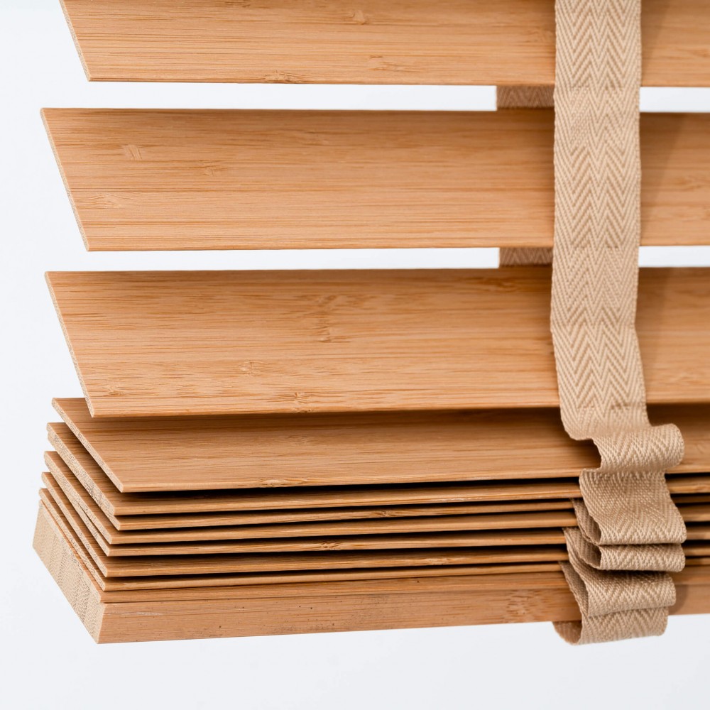 Medinės Bamboo Žaliuzės – Bamboo Light Oak