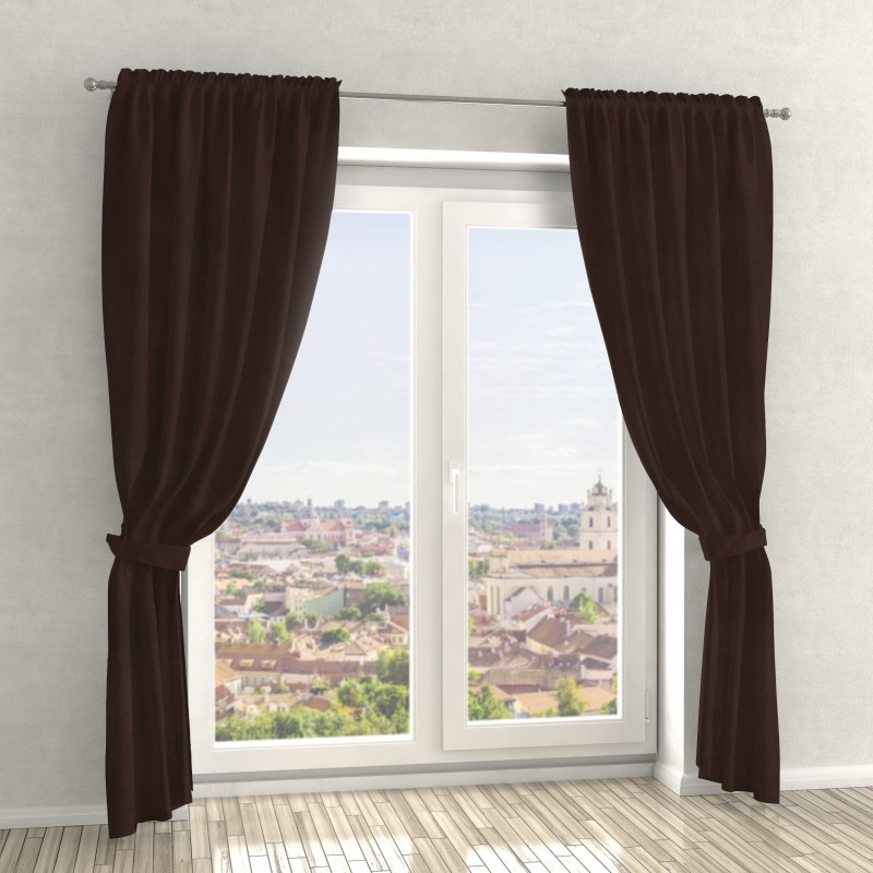 Naktinės užuolaidos, rudo atspalvio 