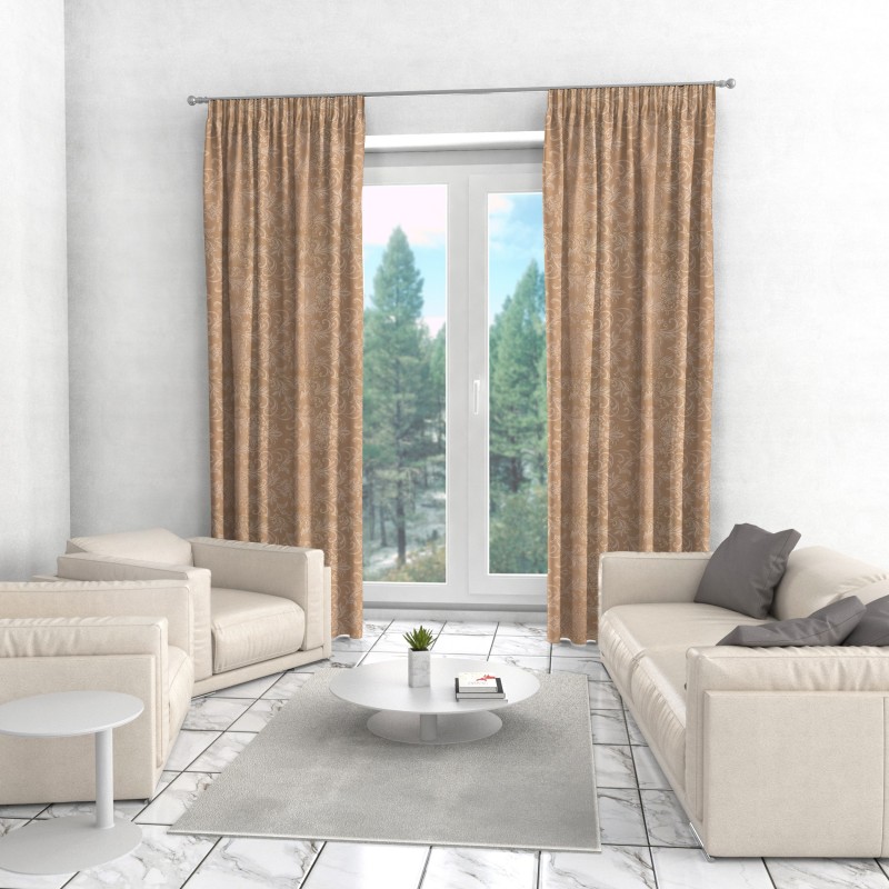 Naktinės užuolaidos, rudo atspalvio 