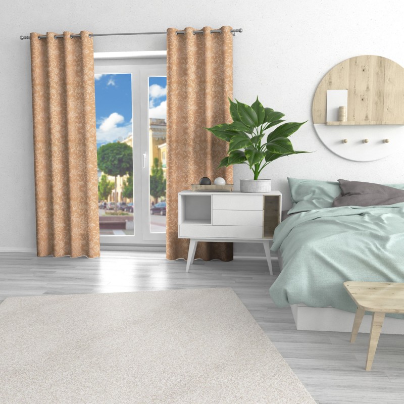 Naktinės užuolaidos, rudo atspalvio 