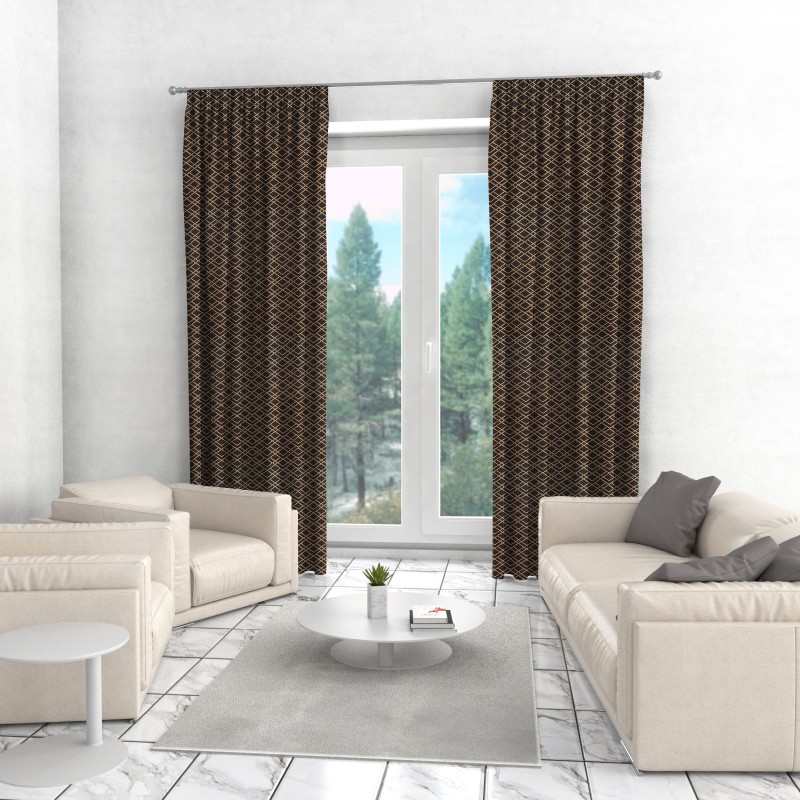 Naktinės užuolaidos, rudo atspalvio 