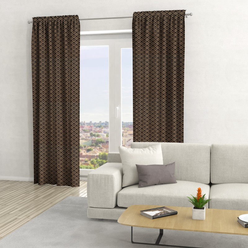 Naktinės užuolaidos, rudo atspalvio 