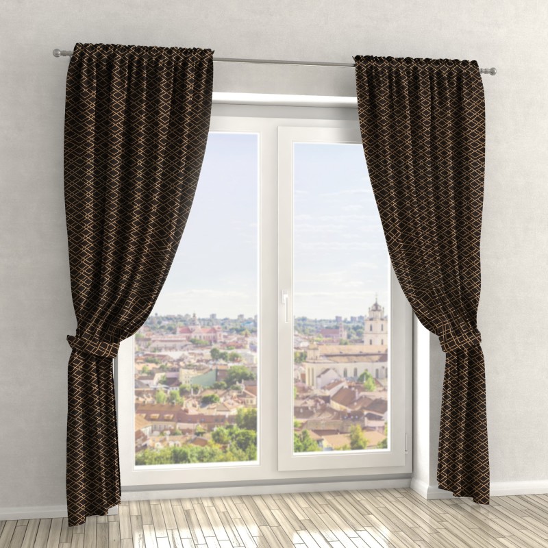 Naktinės užuolaidos, rudo atspalvio 