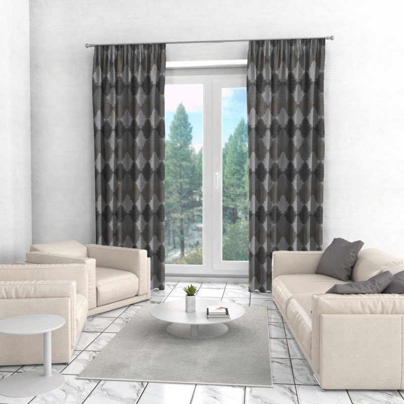 Naktinės užuolaidos, rudo atspalvio 