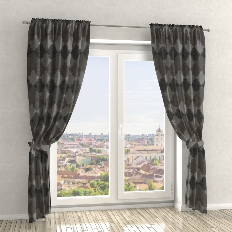 Naktinės užuolaidos, rudo atspalvio 