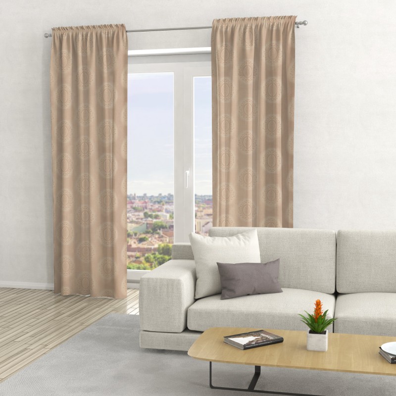 Naktinės užuolaidos, smėlio atspalvio 