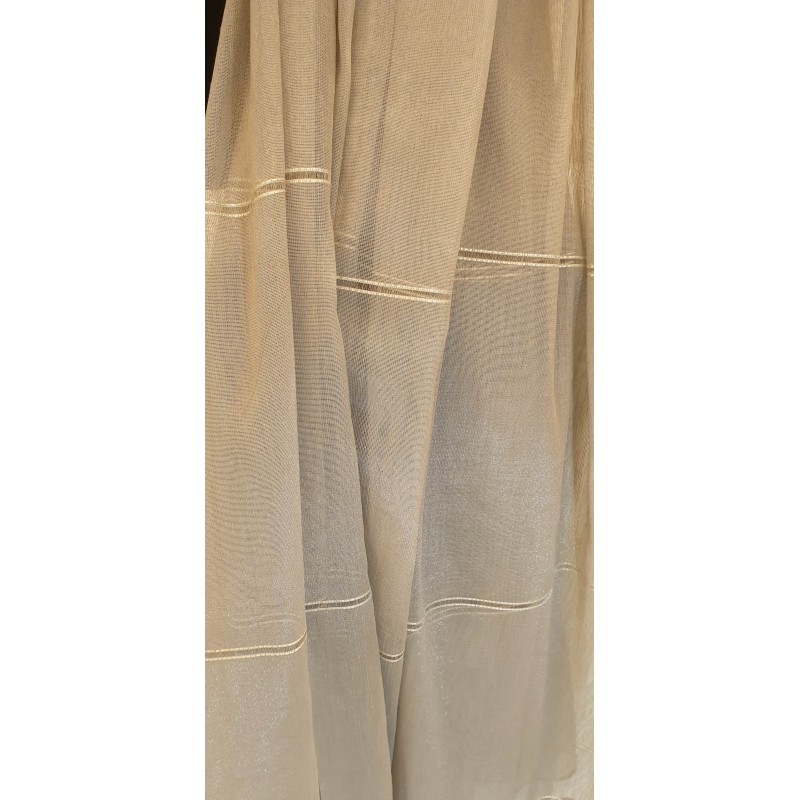 Dieninės užuolaidos, Smėlio spalvos, blizgios užuolaidos, su juostelėmis