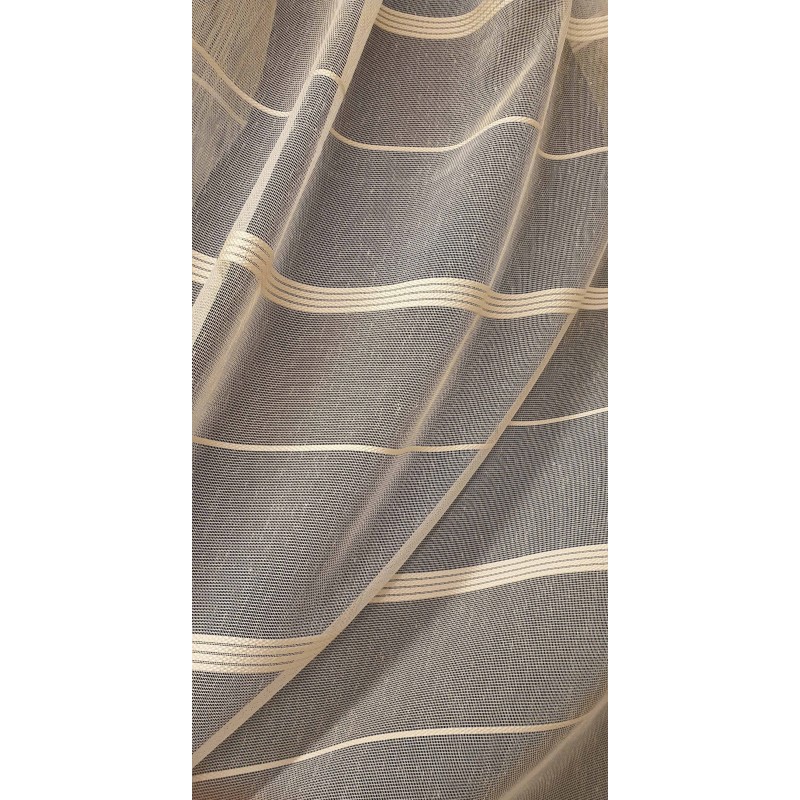 Dieninės užuolaidos, Kreminės spalvos užuolaidos su gelsvomis juostomis