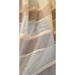 Dieninės užuolaidos, Kreminės spalvos užuolaidos su rožinėmis juostomis