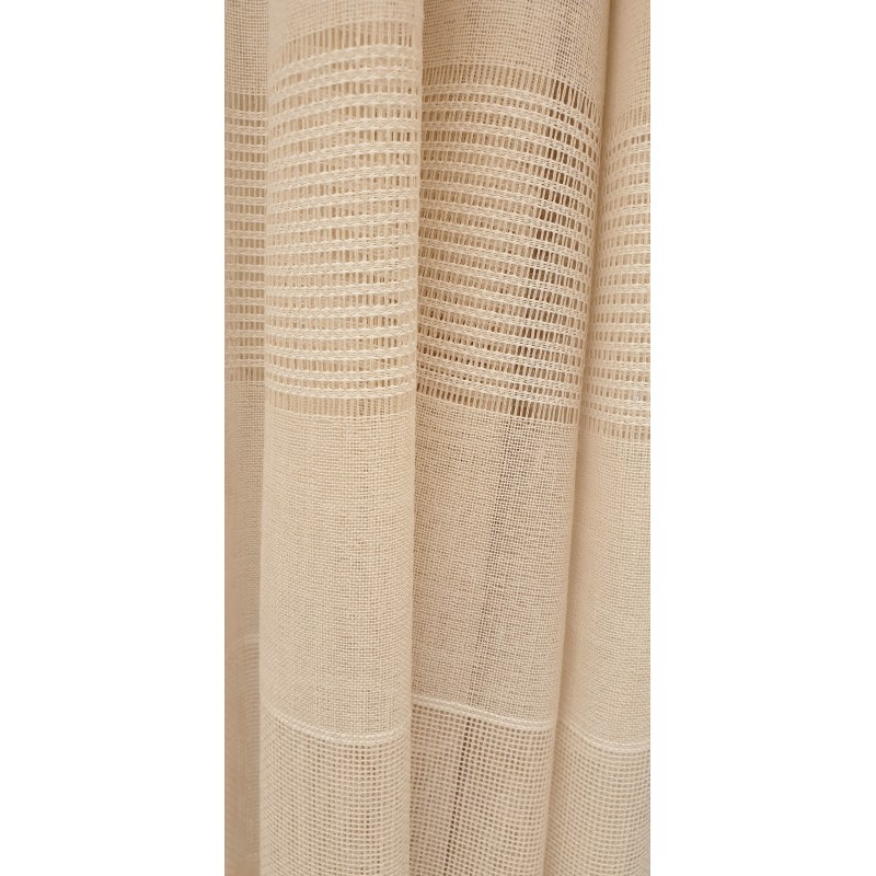 Dieninės užuolaidos, Kreminės spalvos  su juostomis