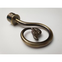 Antikinės bronzos 19mm Zeus su lapeliu antgalis