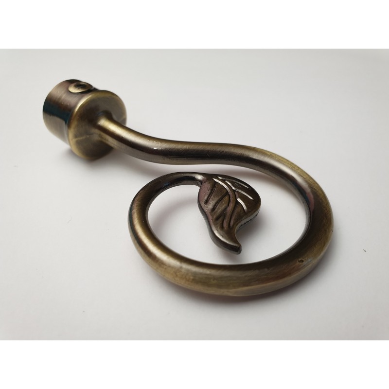 Antikinės bronzos 19mm Zeus su lapeliu antgalis