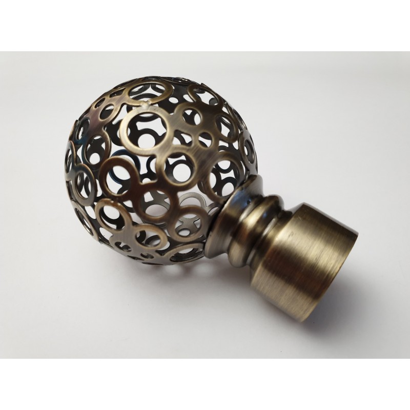 Antikinės bronzos 19mm Jungle antgalis