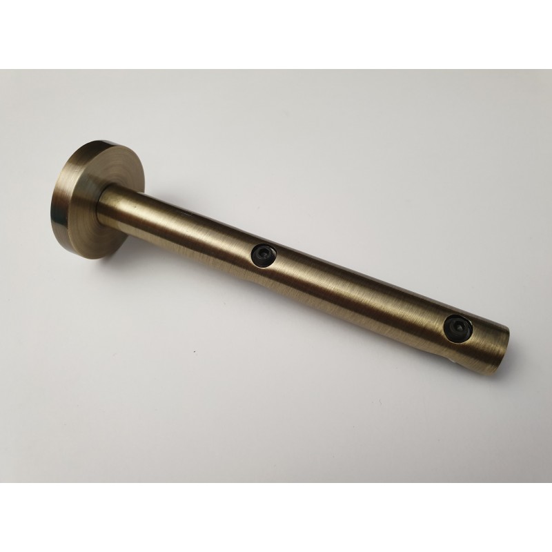 Antikinės bronzos 19mm Apvali dviguba kojelė bėgeliui