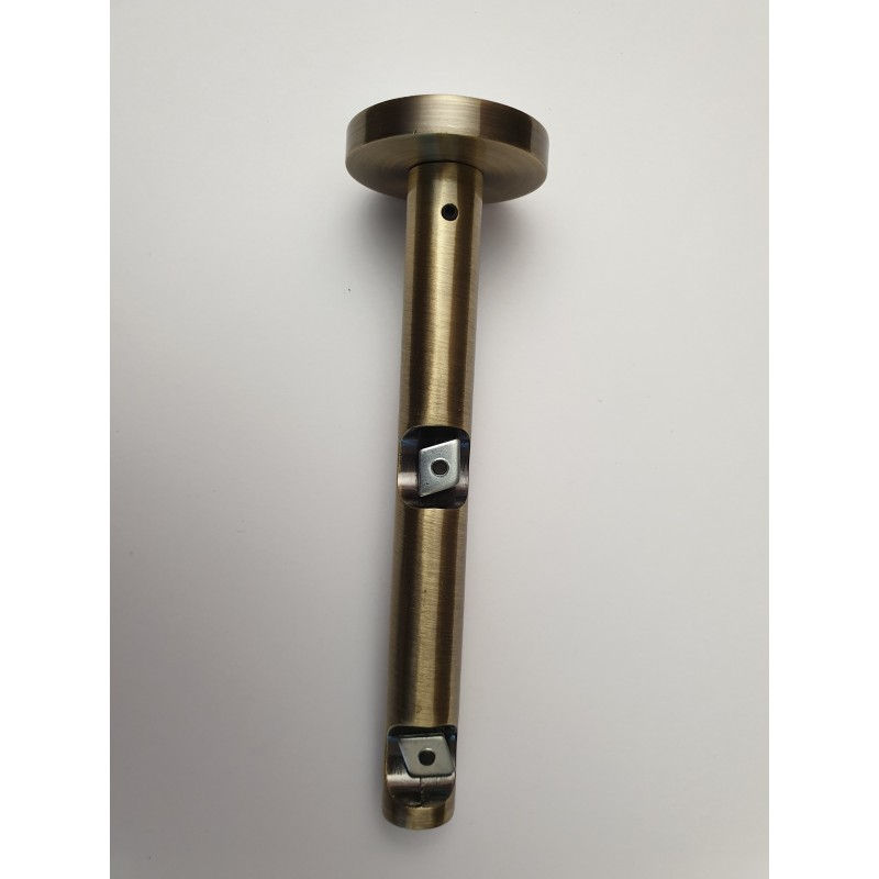 Antikinės bronzos 19mm Apvali dviguba kojelė bėgeliui