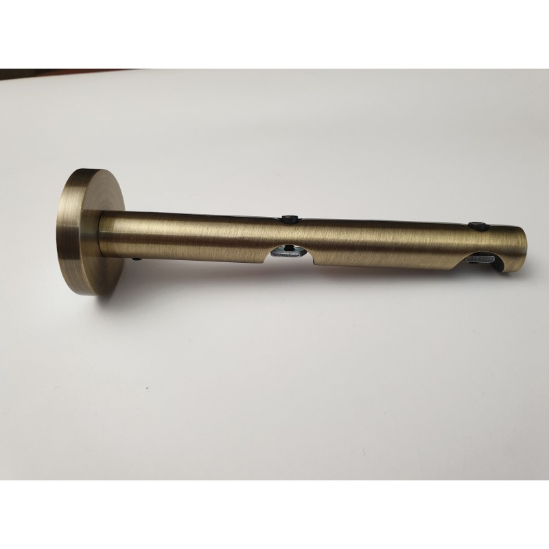 Antikinės bronzos 19mm Apvali dviguba kojelė bėgeliui