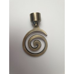 Antikinės bronzos 19mm Spiralė antgalis