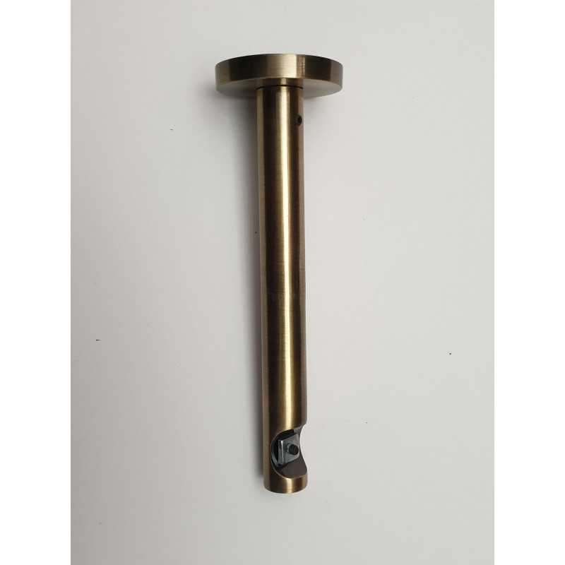 Antikinės bronzos 19mm Vienguba apvali kojelė bėgeliui