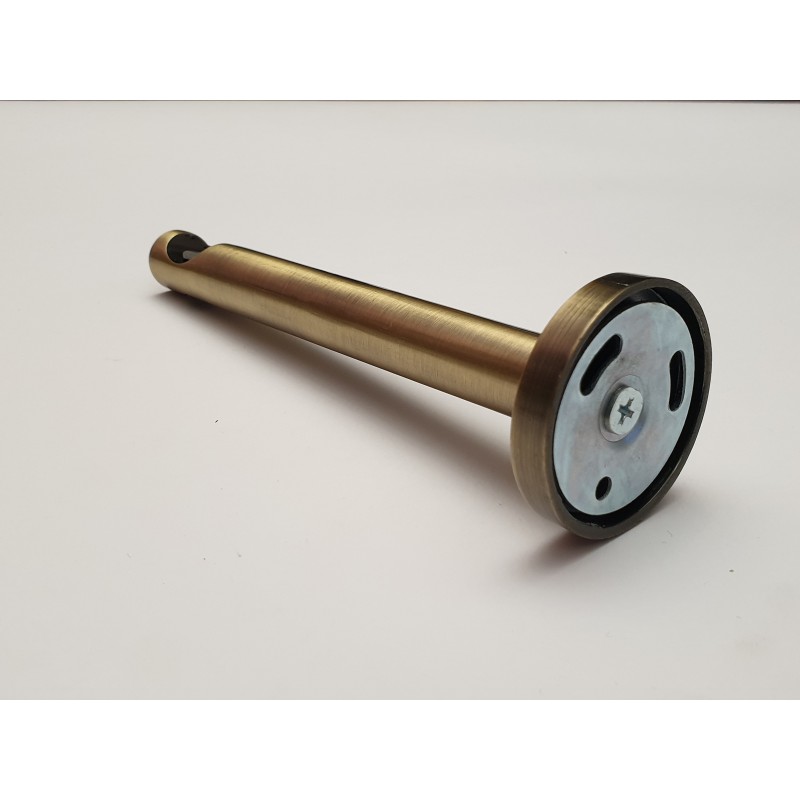 Antikinės bronzos 19mm Vienguba apvali kojelė bėgeliui