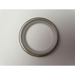 Matinio sidabro 19mm Žiedas su plastiku