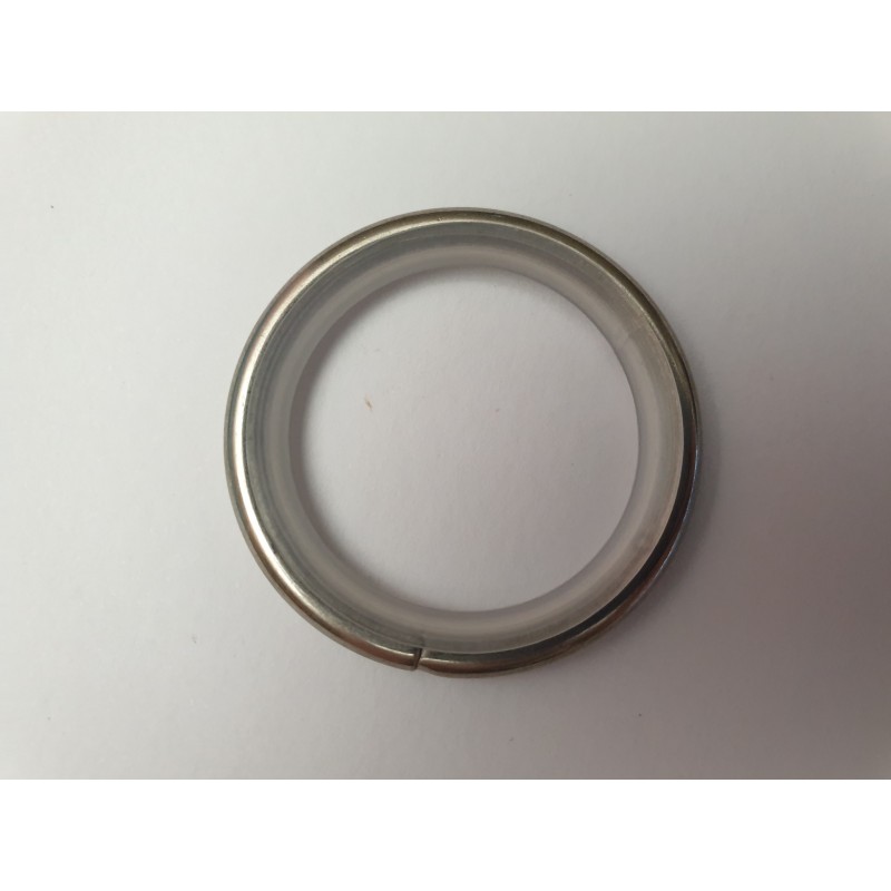 Matinio sidabro 19mm Žiedas su plastiku