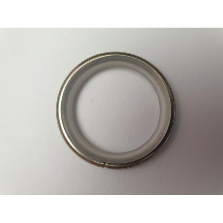 Matinio sidabro 19mm Žiedas su plastiku