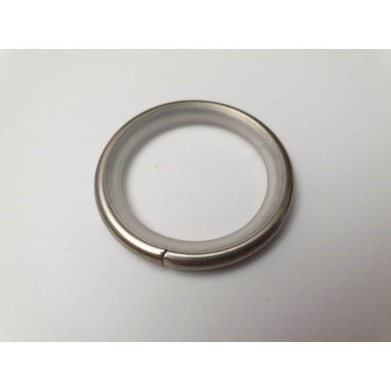 Matinio sidabro 19mm Žiedas su plastiku