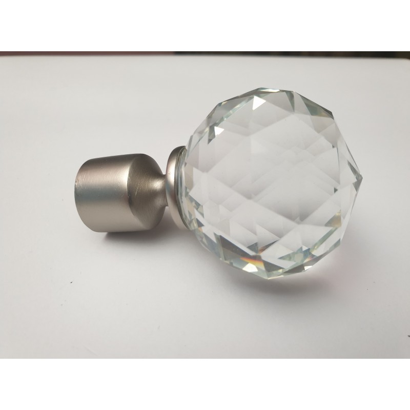 Matinio sidabro 19mm Crystal oval antgalis