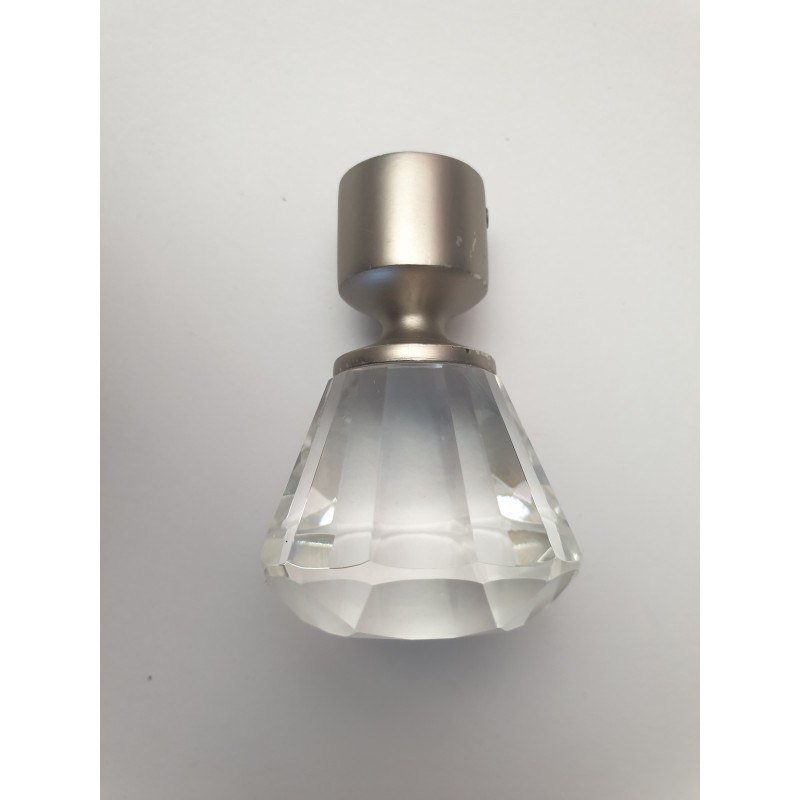 Matinio sidabro 19mm Crystal antgalis