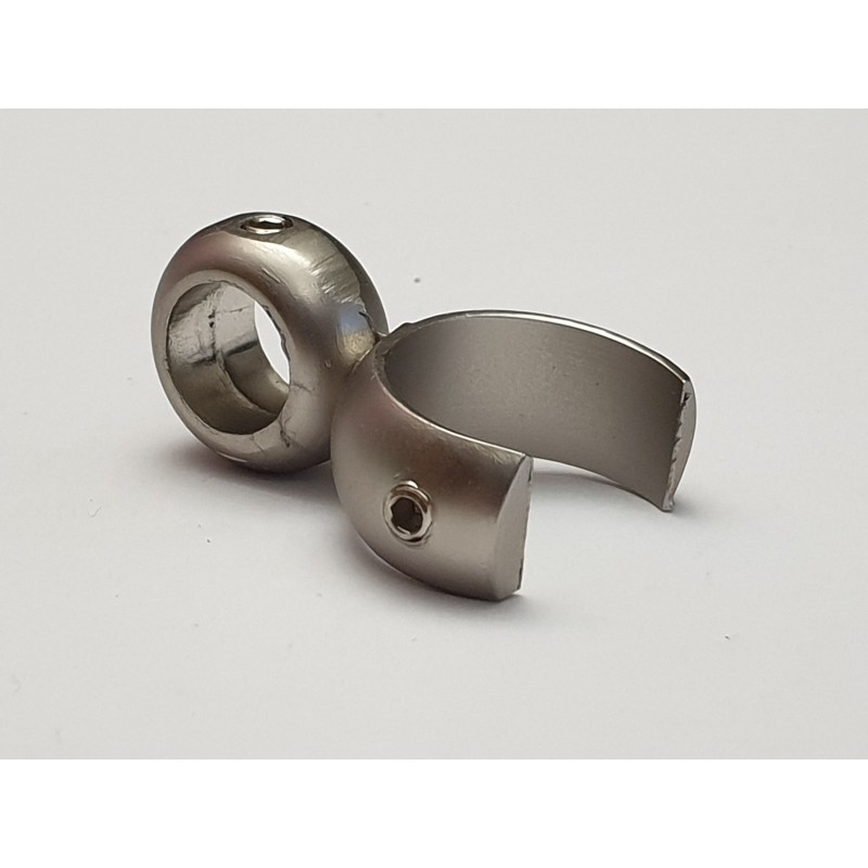 Matinio sidabro 19mm Užmaunamas laiklis bėgeliui angalis