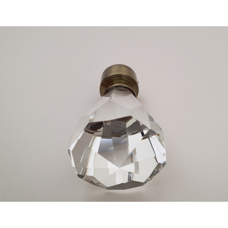 Antikinės bronzos 25mm Crystal antgalis