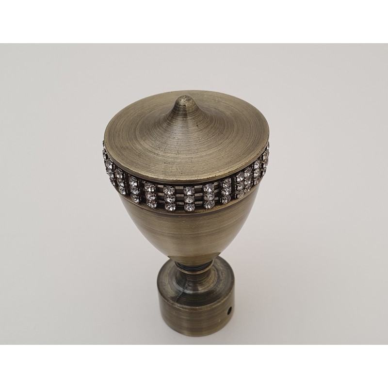 Antikinės bronzos 25mm Vienna antgalis