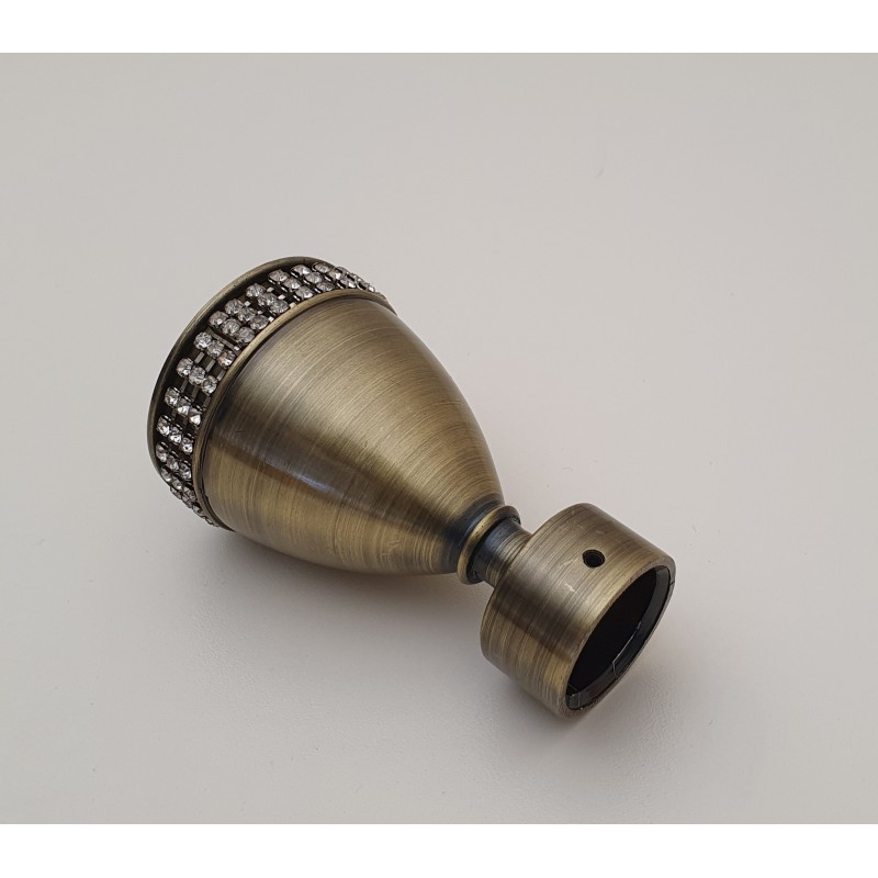 Antikinės bronzos 25mm Vienna antgalis