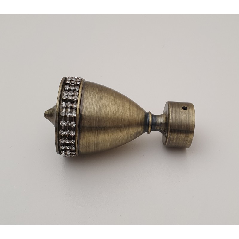 Antikinės bronzos 25mm Vienna antgalis